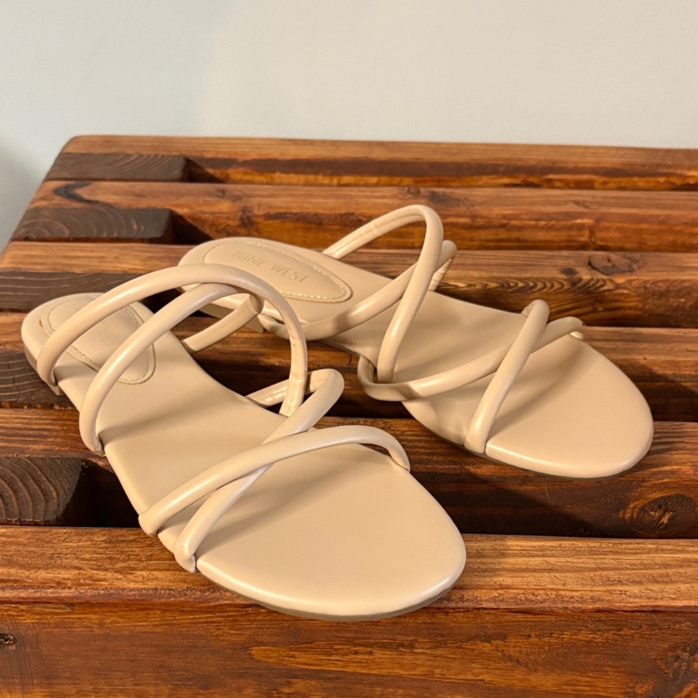 Nine West Women's Cream Strappy Sandals